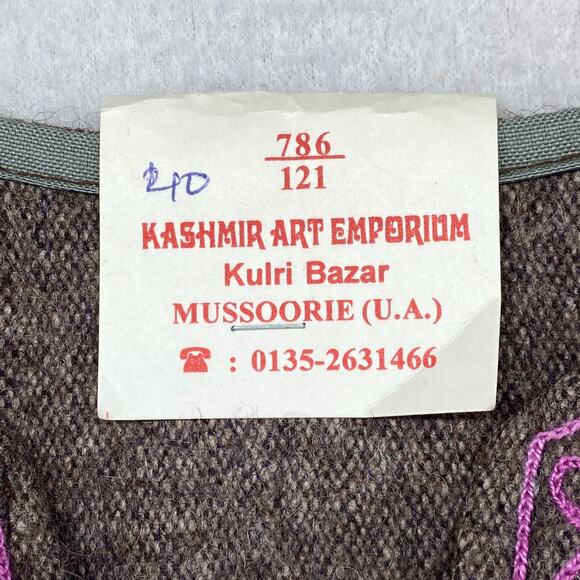 KASHMIR ART EMPORIUM Dress 40 Handwork Kashmiri Pheran Embroidered Brown NEW - Picture 4 of 14